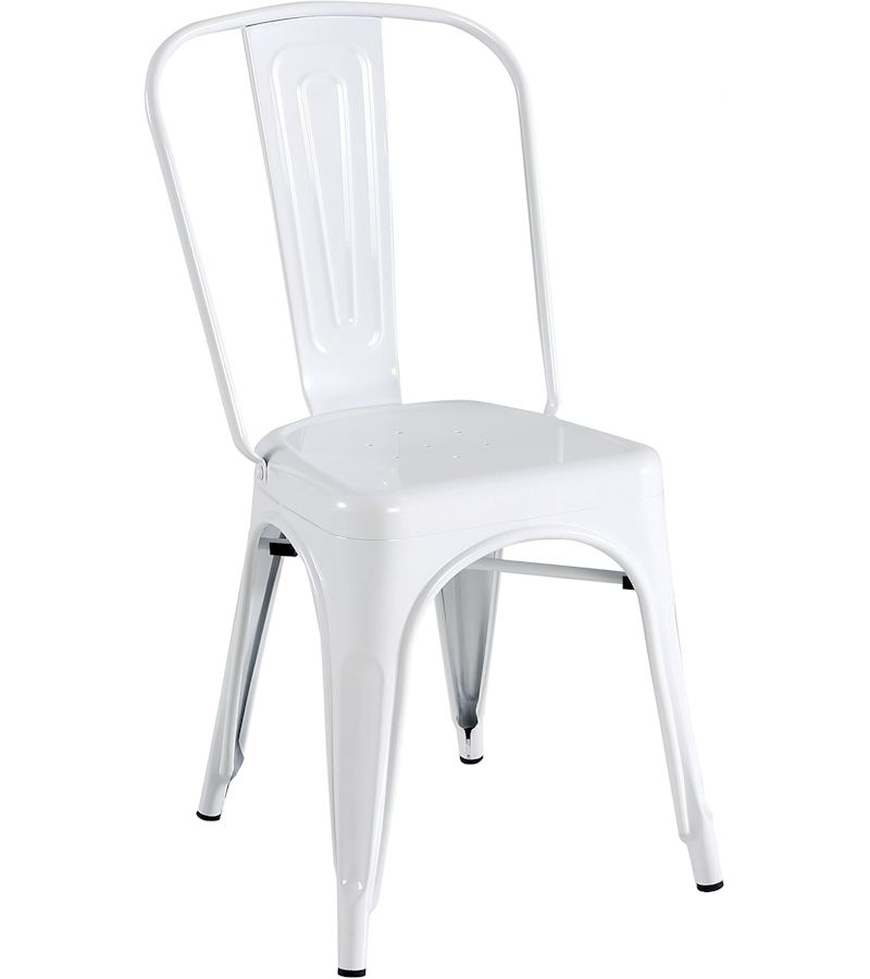 Silla metal blanca pack 4 unidades